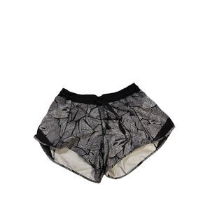 Lululemon Hotty Hot Shorts‎ Dottie Tribe White Black Size 8 Gym Activewear Run